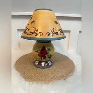 4/$25 • Ceramic Cardinal Tealight Candle Lamp